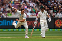 MELBOURNE, AUSTRALIA - DECEMBER 26: Tim Southee of New Zealand bowls during day one of the Second Test match in the series between Australia and New Zealand at The Melbourne Cricket Ground on December 26, 2019 in Melbourne, Australia. (Photo by Speed Media/Icon Sportswire)