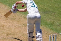 MELBOURNE, AUSTRALIA - DECEMBER 26: Marnus Labuschagne of Australia bats during day one of the Second Test match in the series between Australia and New Zealand at The Melbourne Cricket Ground on December 26, 2019 in Melbourne, Australia. (Photo by Speed Media/Icon Sportswire)