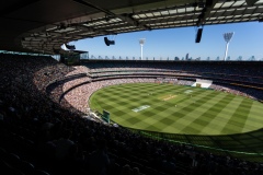 MELBOURNE, AUSTRALIA - DECEMBER 26: 80,000 fans pack into the MCG during day one of the Second Test match in the series between Australia and New Zealand at The Melbourne Cricket Ground on December 26, 2019 in Melbourne, Australia. (Photo by Speed Media/Icon Sportswire)