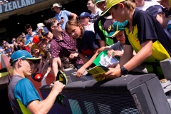 MELBOURNE, AUSTRALIA - DECEMBER 27: Aussie Cricketer signing autographs for the fans during day two of the Second Test match in the series between Australia and New Zealand at The Melbourne Cricket Ground on December 27, 2019 in Melbourne, Australia. (Photo by Speed Media/Icon Sportswire)