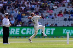 MELBOURNE, AUSTRALIA - DECEMBER 27: Neil Wagner of New Zealand bowls during day two of the Second Test match in the series between Australia and New Zealand at The Melbourne Cricket Ground on December 27, 2019 in Melbourne, Australia. (Photo by Speed Media/Icon Sportswire)