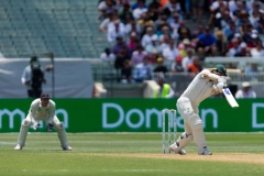 MELBOURNE, AUSTRALIA - DECEMBER 27: Tim Paine of Australia bats during day two of the Second Test match in the series between Australia and New Zealand at The Melbourne Cricket Ground on December 27, 2019 in Melbourne, Australia. (Photo by Speed Media/Icon Sportswire)