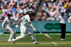 MELBOURNE, AUSTRALIA - DECEMBER 27: Travis Head of Australia runs during day two of the Second Test match in the series between Australia and New Zealand at The Melbourne Cricket Ground on December 27, 2019 in Melbourne, Australia. (Photo by Speed Media/Icon Sportswire)