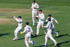 MELBOURNE, AUSTRALIA - DECEMBER 27: The Australian Team celebrates during day two of the Second Test match in the series between Australia and New Zealand at The Melbourne Cricket Ground on December 27, 2019 in Melbourne, Australia. (Photo by Speed Media/Icon Sportswire)
