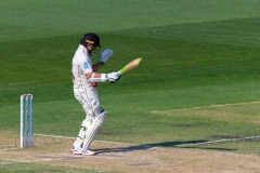 MELBOURNE, AUSTRALIA - DECEMBER 27: Tom Latham of New Zealand is stuck by the ball during day two of the Second Test match in the series between Australia and New Zealand at The Melbourne Cricket Ground on December 27, 2019 in Melbourne, Australia. (Photo by Speed Media/Icon Sportswire)