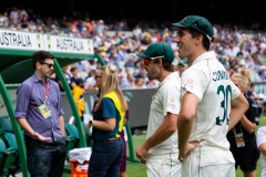 MELBOURNE, AUSTRALIA - DECEMBER 28: Pat Cummins of Australia during day three of the Second Test match in the series between Australia and New Zealand at The Melbourne Cricket Ground on December 28, 2019 in Melbourne, Australia. (Photo by Speed Media/Icon Sportswire)