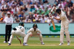 MELBOURNE, AUSTRALIA - DECEMBER 28:Mitchell Santner of New Zealand bats during day three of the Second Test match in the series between Australia and New Zealand at The Melbourne Cricket Ground on December 28, 2019 in Melbourne, Australia. (Photo by Speed Media/Icon Sportswire)