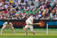 MELBOURNE, AUSTRALIA - DECEMBER 28: Tom Latham of New Zealand bats during day three of the Second Test match in the series between Australia and New Zealand at The Melbourne Cricket Ground on December 28, 2019 in Melbourne, Australia. (Photo by Speed Media/Icon Sportswire)