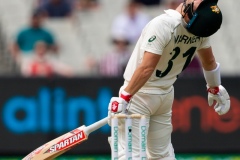 MELBOURNE, AUSTRALIA - DECEMBER 28: David Warner of Australia caught out during day three of the Second Test match in the series between Australia and New Zealand at The Melbourne Cricket Ground on December 28, 2019 in Melbourne, Australia. (Photo by Speed Media/Icon Sportswire)