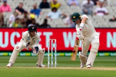 MELBOURNE, AUSTRALIA - DECEMBER 28: Marnus Labuschagne of Australia bats during day three of the Second Test match in the series between Australia and New Zealand at The Melbourne Cricket Ground on December 28, 2019 in Melbourne, Australia. (Photo by Speed Media/Icon Sportswire)