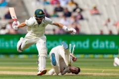 MELBOURNE, AUSTRALIA - DECEMBER 28: Marnus Labuschagne of Australia gets out during day three of the Second Test match in the series between Australia and New Zealand at The Melbourne Cricket Ground on December 28, 2019 in Melbourne, Australia. (Photo by Speed Media/Icon Sportswire)