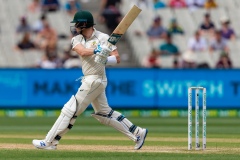 MELBOURNE, AUSTRALIA - DECEMBER 28: Steven Smith of Australia bats during day three of the Second Test match in the series between Australia and New Zealand at The Melbourne Cricket Ground on December 28, 2019 in Melbourne, Australia. (Photo by Speed Media/Icon Sportswire)
