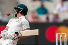 MELBOURNE, AUSTRALIA - DECEMBER 28: Matthew Wade of Australia ducks to miss a ball  during day three of the Second Test match in the series between Australia and New Zealand at The Melbourne Cricket Ground on December 28, 2019 in Melbourne, Australia. (Photo by Speed Media/Icon Sportswire)