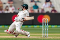 MELBOURNE, AUSTRALIA - DECEMBER 28: Matthew Wade of Australia ducks to miss a ball  during day three of the Second Test match in the series between Australia and New Zealand at The Melbourne Cricket Ground on December 28, 2019 in Melbourne, Australia. (Photo by Speed Media/Icon Sportswire)