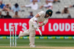MELBOURNE, AUSTRALIA - DECEMBER 28: Matthew Wade of Australia bats  during day three of the Second Test match in the series between Australia and New Zealand at The Melbourne Cricket Ground on December 28, 2019 in Melbourne, Australia. (Photo by Speed Media/Icon Sportswire)