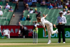 MELBOURNE, AUSTRALIA - DECEMBER 29: Neil Wagner of New Zealand bowls during day four of the Second Test match in the series between Australia and New Zealand at The Melbourne Cricket Ground on December 29, 2019 in Melbourne, Australia. (Photo by Speed Media/Icon Sportswire)