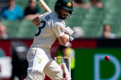 MELBOURNE, AUSTRALIA - DECEMBER 29: Matthew Wade of Australia bats during day four of the Second Test match in the series between Australia and New Zealand at The Melbourne Cricket Ground on December 29, 2019 in Melbourne, Australia. (Photo by Speed Media/Icon Sportswire)