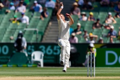 MELBOURNE, AUSTRALIA - DECEMBER 29: Tim Southee of New Zealand bowls during day four of the Second Test match in the series between Australia and New Zealand at The Melbourne Cricket Ground on December 29, 2019 in Melbourne, Australia. (Photo by Speed Media/Icon Sportswire)