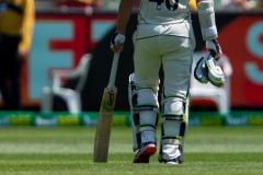 MELBOURNE, AUSTRALIA - DECEMBER 29: Tom Latham of New Zealand walks off after getting out during day four of the Second Test match in the series between Australia and New Zealand at The Melbourne Cricket Ground on December 29, 2019 in Melbourne, Australia. (Photo by Speed Media/Icon Sportswire)