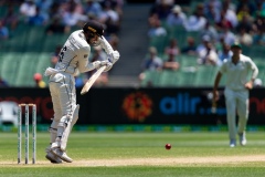 MELBOURNE, AUSTRALIA - DECEMBER 29: Tom Blundell of New Zealand bats  during day four of the Second Test match in the series between Australia and New Zealand at The Melbourne Cricket Ground on December 29, 2019 in Melbourne, Australia. (Photo by Speed Media/Icon Sportswire)