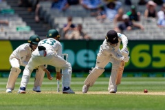 MELBOURNE, AUSTRALIA - DECEMBER 29: Tom Blundell of New Zealand bats during day four of the Second Test match in the series between Australia and New Zealand at The Melbourne Cricket Ground on December 29, 2019 in Melbourne, Australia. (Photo by Speed Media/Icon Sportswire)