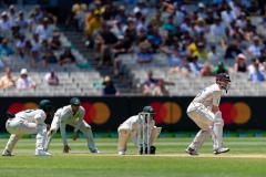 MELBOURNE, AUSTRALIA - DECEMBER 29: Henry Nicholls of New Zealand bats during day four of the Second Test match in the series between Australia and New Zealand at The Melbourne Cricket Ground on December 29, 2019 in Melbourne, Australia. (Photo by Speed Media/Icon Sportswire)