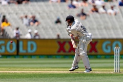 MELBOURNE, AUSTRALIA - DECEMBER 29: Henry Nicholls of New Zealand bats during day four of the Second Test match in the series between Australia and New Zealand at The Melbourne Cricket Ground on December 29, 2019 in Melbourne, Australia. (Photo by Speed Media/Icon Sportswire)