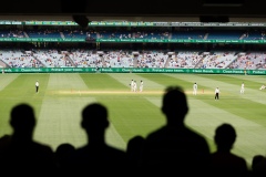 MELBOURNE, AUSTRALIA - DECEMBER 27: Fans watch play during day two of the Second Vodafone Test cricket match between Australia and India at the Melbourne Cricket Ground on December 27, 2020 in Melbourne, Australia. (Photo by Dave Hewison/Speed Media/Icon Sportswire)