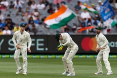 MELBOURNE, AUSTRALIA - DECEMBER 27: Tim Paine of Australia catches the ball during day two of the Second Vodafone Test cricket match between Australia and India at the Melbourne Cricket Ground on December 27, 2020 in Melbourne, Australia. (Photo by Dave Hewison/Speed Media/Icon Sportswire)
