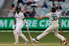 MELBOURNE, AUSTRALIA - DECEMBER 27: Pat Cummins of Australia bows during day two of the Second Vodafone Test cricket match between Australia and India at the Melbourne Cricket Ground on December 27, 2020 in Melbourne, Australia. (Photo by Dave Hewison/Speed Media/Icon Sportswire)