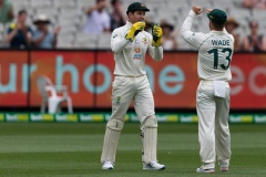 MELBOURNE, AUSTRALIA - DECEMBER 27: Tim Paine of Australia catches Shubman Gill of India out during day two of the Second Vodafone Test cricket match between Australia and India at the Melbourne Cricket Ground on December 27, 2020 in Melbourne, Australia. (Photo by Dave Hewison/Speed Media/Icon Sportswire)