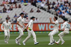 MELBOURNE, AUSTRALIA - DECEMBER 27: Tim Paine of Australia catches Cheteshwar Pujara of India out during day two of the Second Vodafone Test cricket match between Australia and India at the Melbourne Cricket Ground on December 27, 2020 in Melbourne, Australia. (Photo by Dave Hewison/Speed Media/Icon Sportswire)