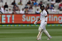 MELBOURNE, AUSTRALIA - DECEMBER 27: Cheteshwar Pujara of India gets out during day two of the Second Vodafone Test cricket match between Australia and India at the Melbourne Cricket Ground on December 27, 2020 in Melbourne, Australia. (Photo by Dave Hewison/Speed Media/Icon Sportswire)