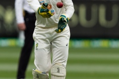 MELBOURNE, AUSTRALIA - DECEMBER 27: Tim Paine of Australia throws a ball during day two of the Second Vodafone Test cricket match between Australia and India at the Melbourne Cricket Ground on December 27, 2020 in Melbourne, Australia. (Photo by Dave Hewison/Speed Media/Icon Sportswire)