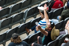 MELBOURNE, AUSTRALIA - DECEMBER 27: An Australian Fan heckles the Indians during day two of the Second Vodafone Test cricket match between Australia and India at the Melbourne Cricket Ground on December 27, 2020 in Melbourne, Australia. (Photo by Dave Hewison/Speed Media/Icon Sportswire)