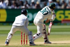MELBOURNE, AUSTRALIA - DECEMBER 29: Pat Cummins of Australia bats during day four of the Second Vodafone Test cricket match between Australia and India at the Melbourne Cricket Ground on December 29, 2020 in Melbourne, Australia. (Photo by Dave Hewison/Speed Media/Icon Sportswire)