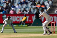 MELBOURNE, AUSTRALIA - DECEMBER 29: Pat Cummins of Australia bats during day four of the Second Vodafone Test cricket match between Australia and India at the Melbourne Cricket Ground on December 29, 2020 in Melbourne, Australia. (Photo by Dave Hewison/Speed Media/Icon Sportswire)