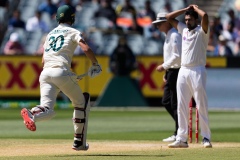 MELBOURNE, AUSTRALIA - DECEMBER 29: Pat Cummins of Australia takes a run during day four of the Second Vodafone Test cricket match between Australia and India at the Melbourne Cricket Ground on December 29, 2020 in Melbourne, Australia. (Photo by Dave Hewison/Speed Media/Icon Sportswire)