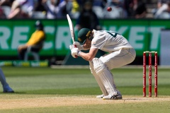 MELBOURNE, AUSTRALIA - DECEMBER 29: Cameron Green of Australia ducks during day four of the Second Vodafone Test cricket match between Australia and India at the Melbourne Cricket Ground on December 29, 2020 in Melbourne, Australia. (Photo by Dave Hewison/Speed Media/Icon Sportswire)