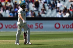 MELBOURNE, AUSTRALIA - DECEMBER 29: Pat Cummins of Australia walks off the field after being dismissed during day four of the Second Vodafone Test cricket match between Australia and India at the Melbourne Cricket Ground on December 29, 2020 in Melbourne, Australia. (Photo by Dave Hewison/Speed Media/Icon Sportswire)