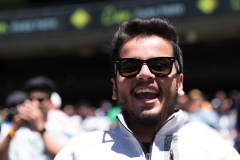MELBOURNE, AUSTRALIA - DECEMBER 29: Indian fans erupt during day four of the Second Vodafone Test cricket match between Australia and India at the Melbourne Cricket Ground on December 29, 2020 in Melbourne, Australia. (Photo by Dave Hewison/Speed Media/Icon Sportswire)