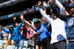 MELBOURNE, AUSTRALIA - DECEMBER 29: Indian fans erupt during day four of the Second Vodafone Test cricket match between Australia and India at the Melbourne Cricket Ground on December 29, 2020 in Melbourne, Australia. (Photo by Dave Hewison/Speed Media/Icon Sportswire)