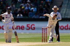 MELBOURNE, AUSTRALIA - DECEMBER 29: Josh Hazlewood of Australia bowls during day four of the Second Vodafone Test cricket match between Australia and India at the Melbourne Cricket Ground on December 29, 2020 in Melbourne, Australia. (Photo by Dave Hewison/Speed Media/Icon Sportswire)