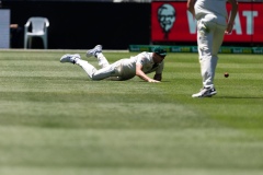 MELBOURNE, AUSTRALIA - DECEMBER 29: Josh Hazlewood of Australia fields the ball during day four of the Second Vodafone Test cricket match between Australia and India at the Melbourne Cricket Ground on December 29, 2020 in Melbourne, Australia. (Photo by Dave Hewison/Speed Media/Icon Sportswire)