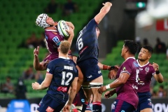 MELBOURNE, AUSTRALIA - APRIL 03: Hamish Stewart of the Queensland Reds catches the ball during the round seven Super Rugby AU match between the Melbourne Rebels and Queensland Reds at AAMI Park on April 03, 2021 in Melbourne, Australia. (Photo by Speed Media/Icon Sportswire) MELBOURNE, AUSTRALIA - APRIL 03: Hamish Stewart of the Queensland Reds catches the ball during the round seven Super Rugby AU match between the Melbourne Rebels and Queensland Reds at AAMI Park on April 03, 2021 in Melbourne, Australia. (Photo by Speed Media/Icon Sportswire)