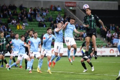 MELBOURNE, AUSTRALIA - OCTOBER 07: Léo Lacroix of Western United heads the ball during the A-League Men's football match between Melbourne City and Western United at AAMI Park on October 07, 2022 in Melbourne, Australia. (Photo by Dave Hewison/Speed Media/Icon Sportswire) MELBOURNE, AUSTRALIA - OCTOBER 07: Léo Lacroix of Western United heads the ball during the A-League Men's football match between Melbourne City and Western United at AAMI Park on October 07, 2022 in Melbourne, Australia. (Photo by Dave Hewison/Speed Media/Icon Sportswire)